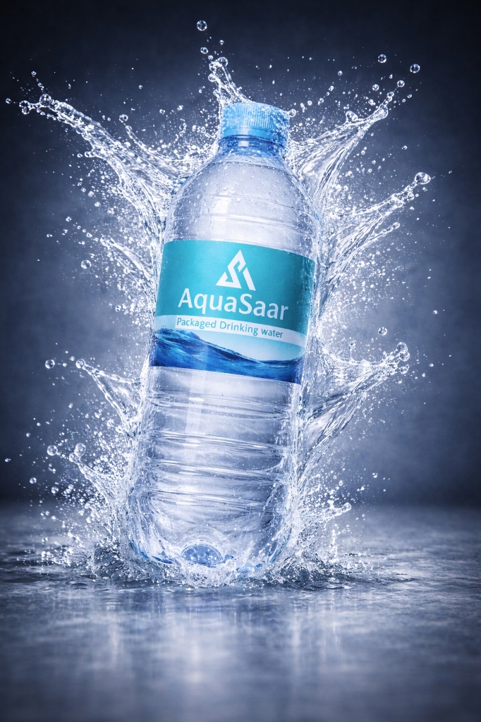 AquaSaar Premium Water Bottle with Water Splash